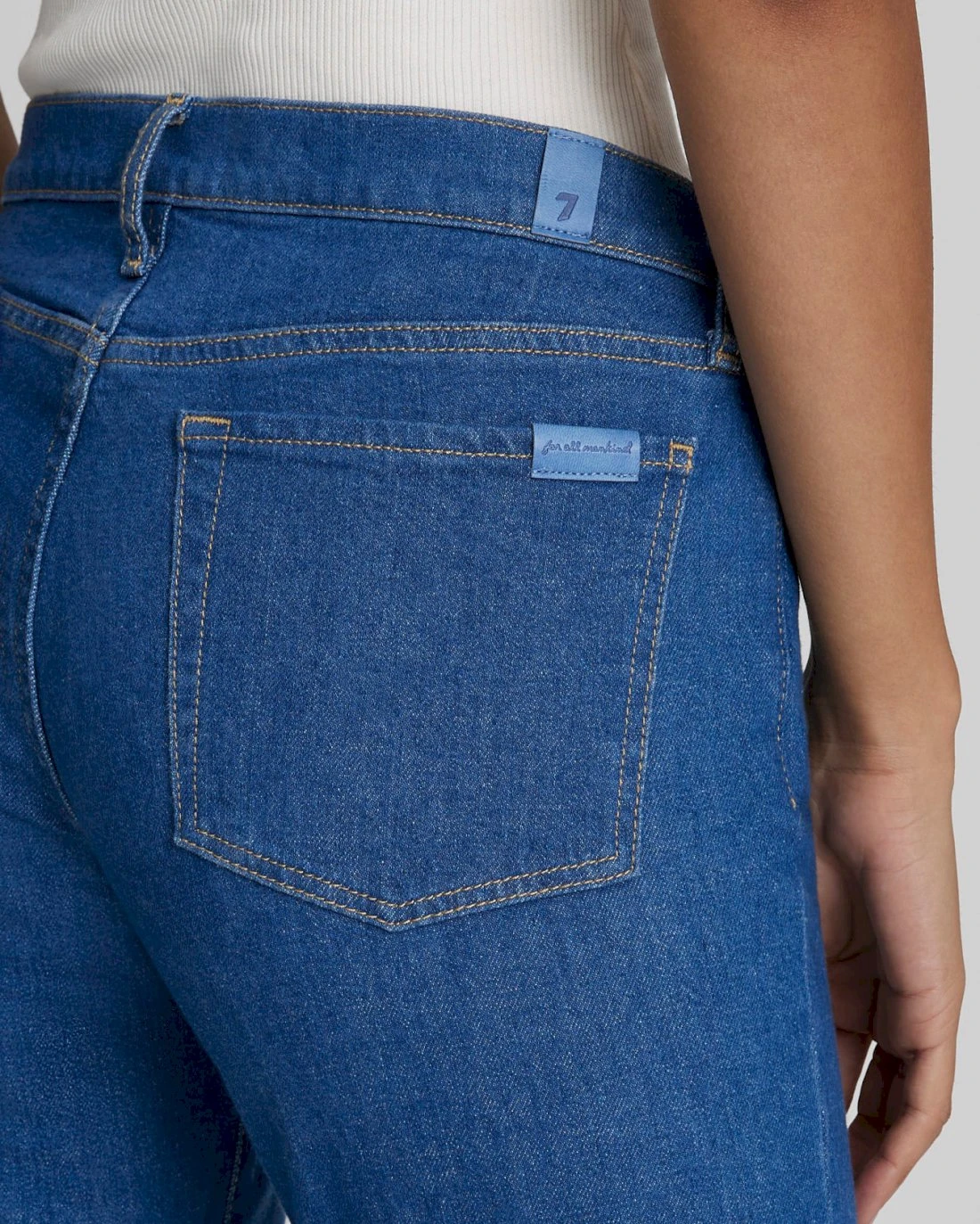 7 For All Mankind No Filter Low Rise Flare In Aquamarine 5 7 For All Mankind No Filter Low Rise Flare In Aquamarine - Image 3