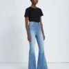 7 For All Mankind Beauty Denim Mega Flare In Maribel -Sleek Fit Style f3bb0dc3ac063d4cde5c3bbb272b65e1