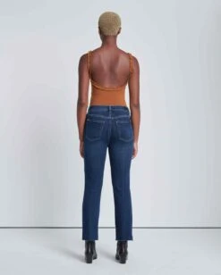 7 For All Mankind Broken Twill High Waist Slim Kick In Mad Hatter -Sleek Fit Style fe901a7433a632c525fc3313d5d51f04